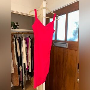 Amanda Uprichard Hot Pink/Coral High-Low Dress